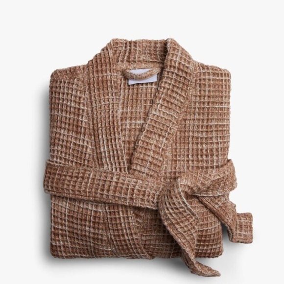 Unisex Luxury Waffle Bath Robe Turkish Cotton Brand Parachute Retails $125 - Picture 2 of 6